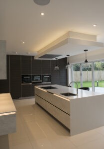 Chrome Detachable Square Bezel lighting a kitchen to create a bright area for your kitchen space