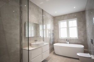 Black Detachable Square Bezel lighting up a bathroom to create a perfect atmosphere 